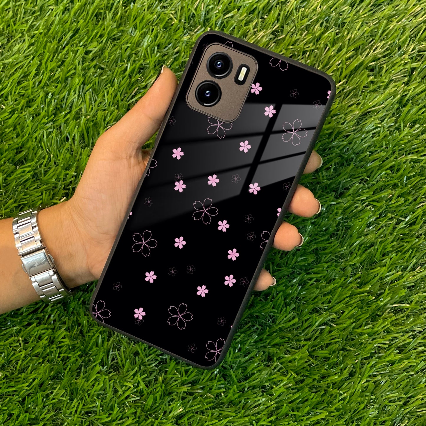 Floral Night Glass Case Cover For Vivo ShopOnCliQ