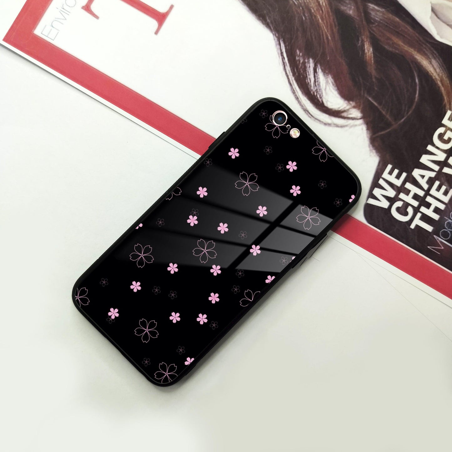 Floral Night Glass Case Cover For iPhone - ShopOnCliQ