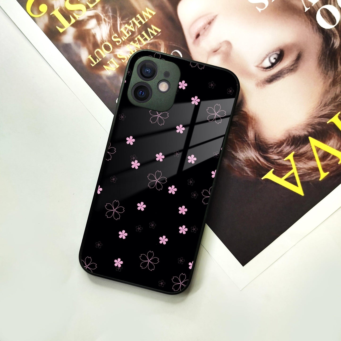 Floral Night Glass Case Cover For iPhone - ShopOnCliQ