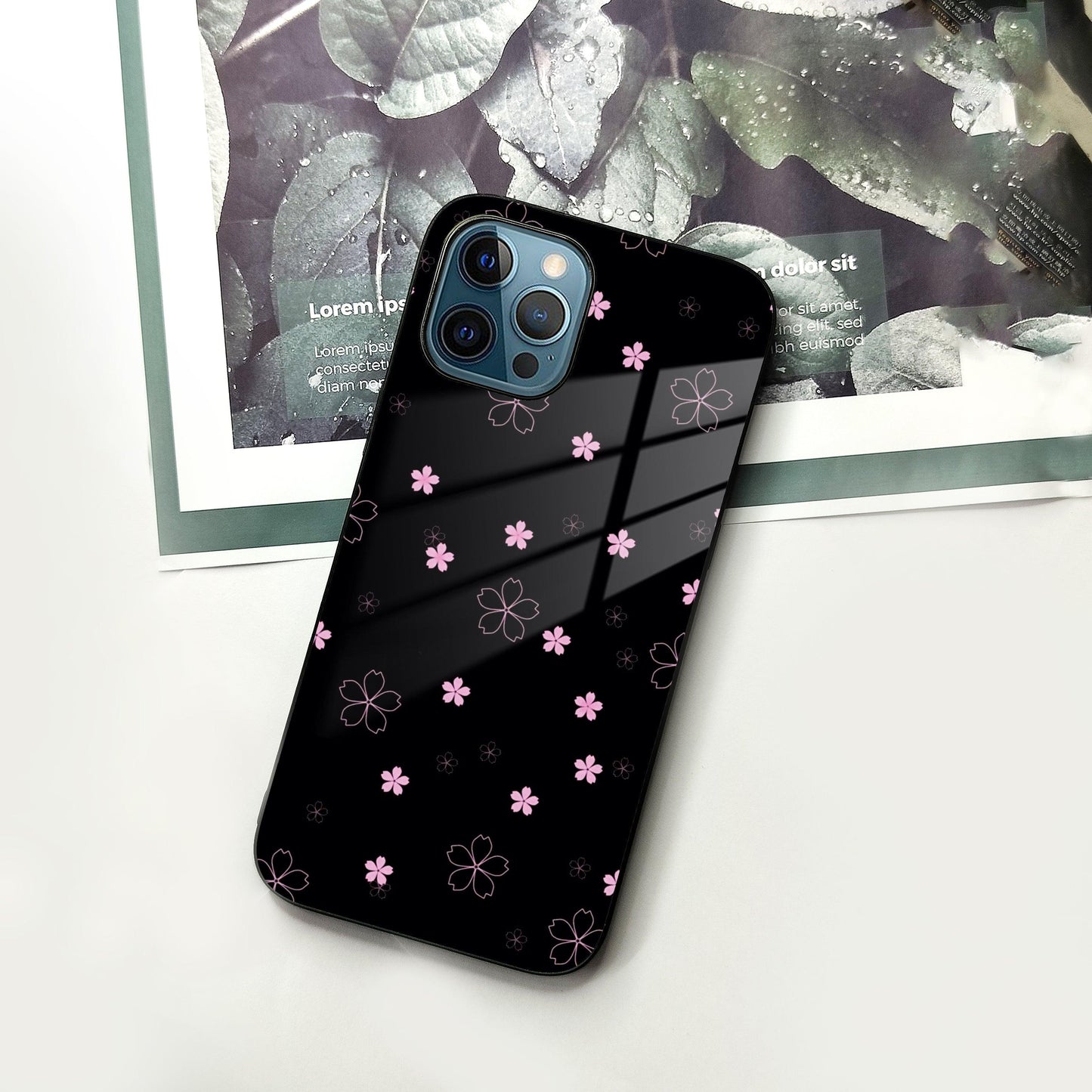 Floral Night Glass Case Cover For iPhone - ShopOnCliQ