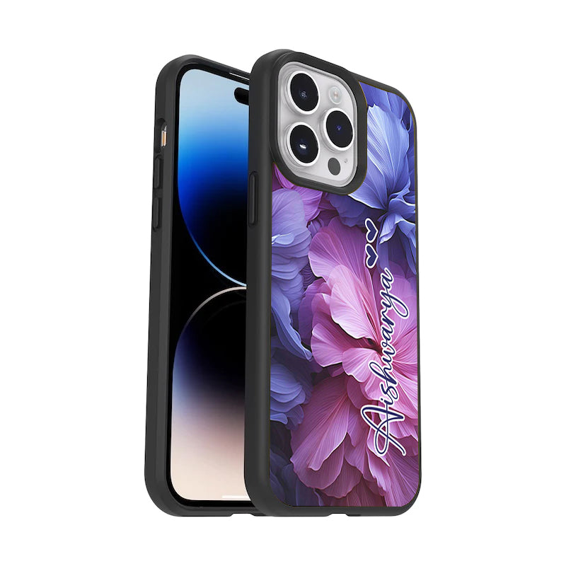 Perfect Customized Floral Glossy Metal Case Cover For Realme