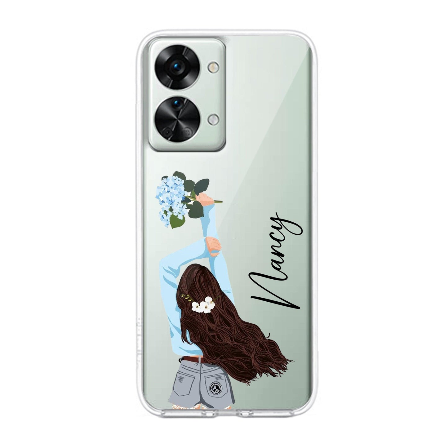 Flower Fusion Customize Transparent Silicon Case For OnePlus