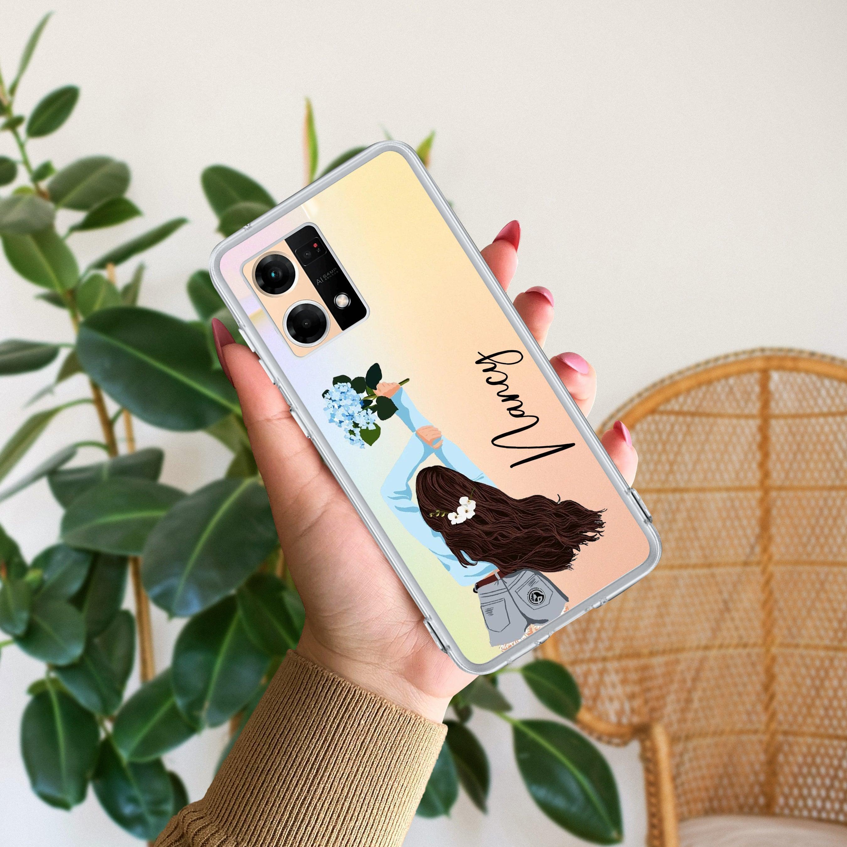 Flower Fusion Customize Anti Yellow Case For Oppo Reno 7 5G