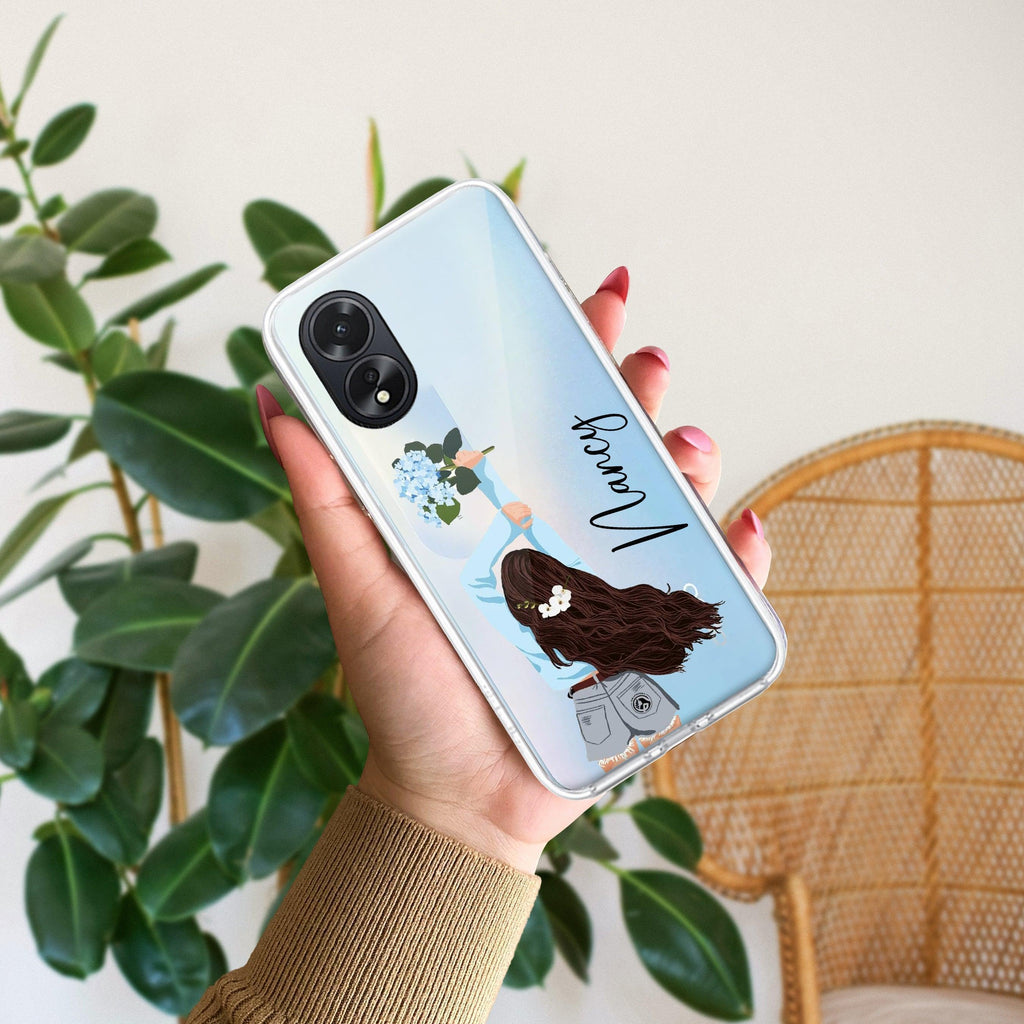 Flower Fusion Customize Anti Yellow Case For Oppo A38 4G