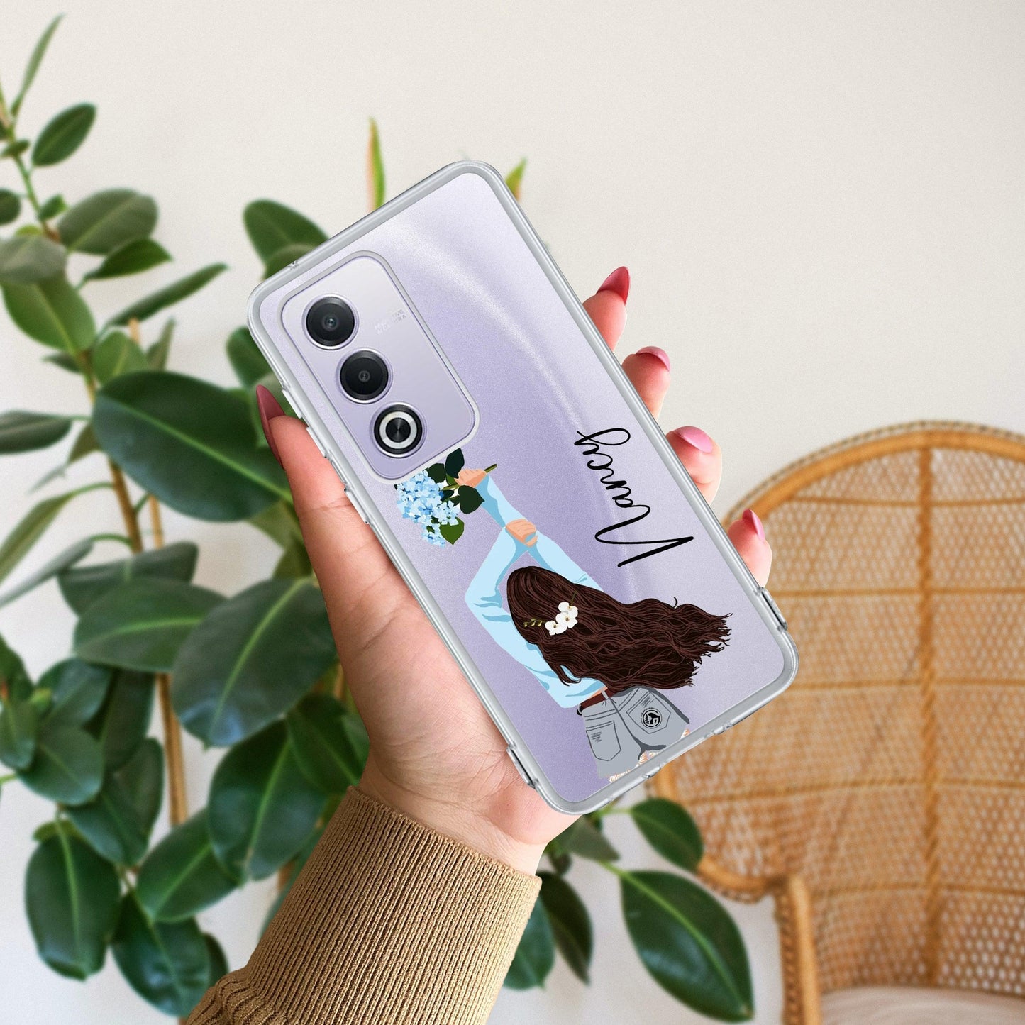 Flower Fusion Customize Transparent Silicon Case For Oppo - ShopOnCliQ