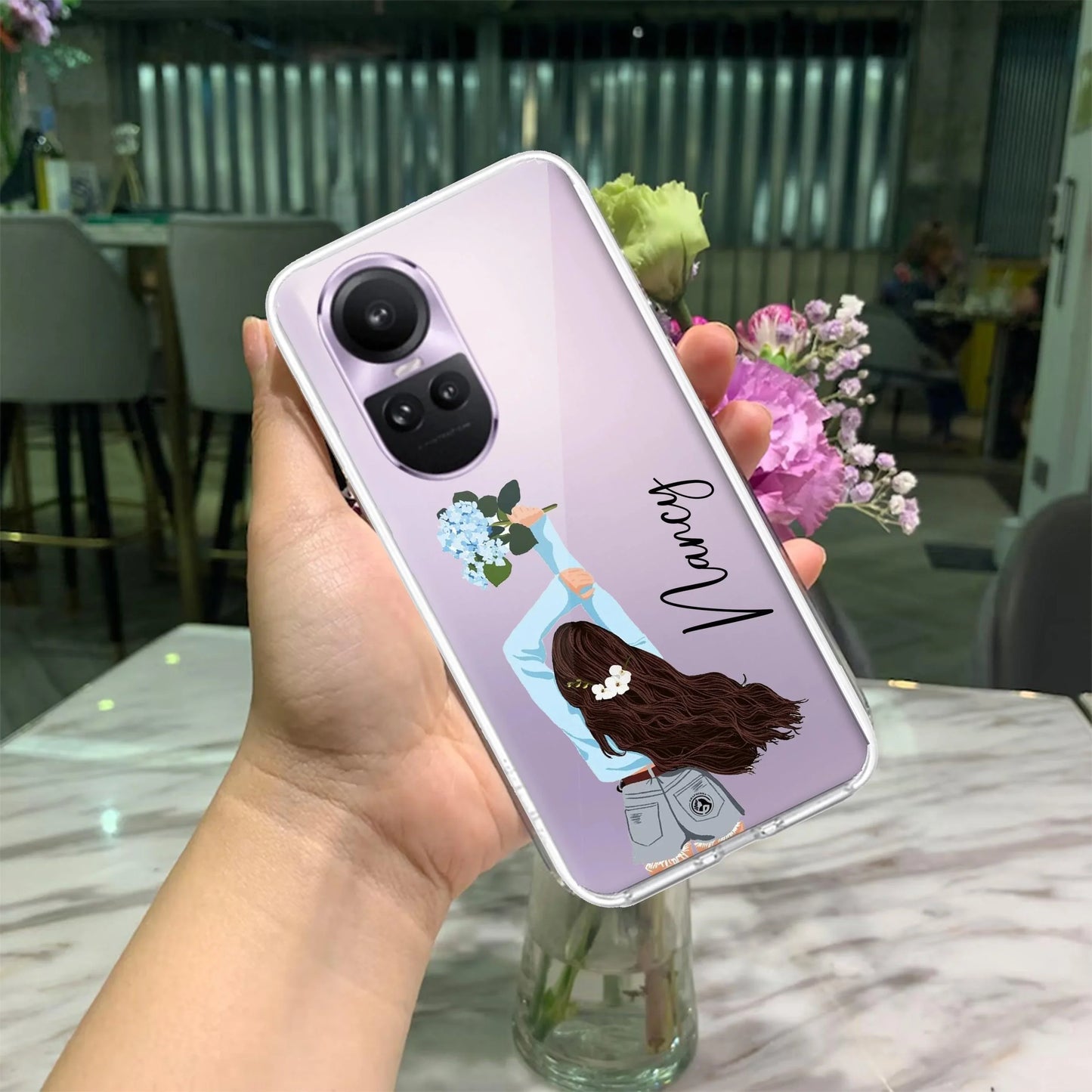 Flower Fusion Customize Transparent Silicon Case For Oppo - ShopOnCliQ