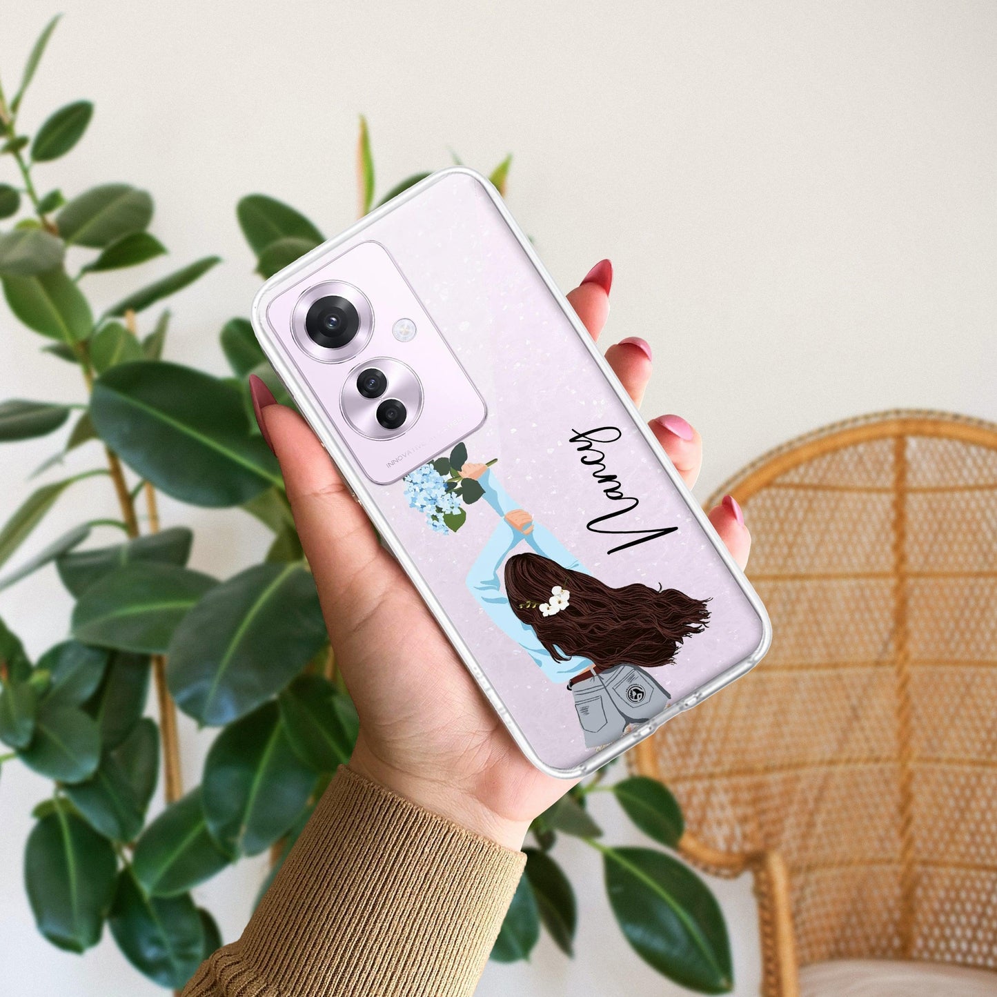 Flower Fusion Customize Transparent Silicon Case For Oppo - ShopOnCliQ