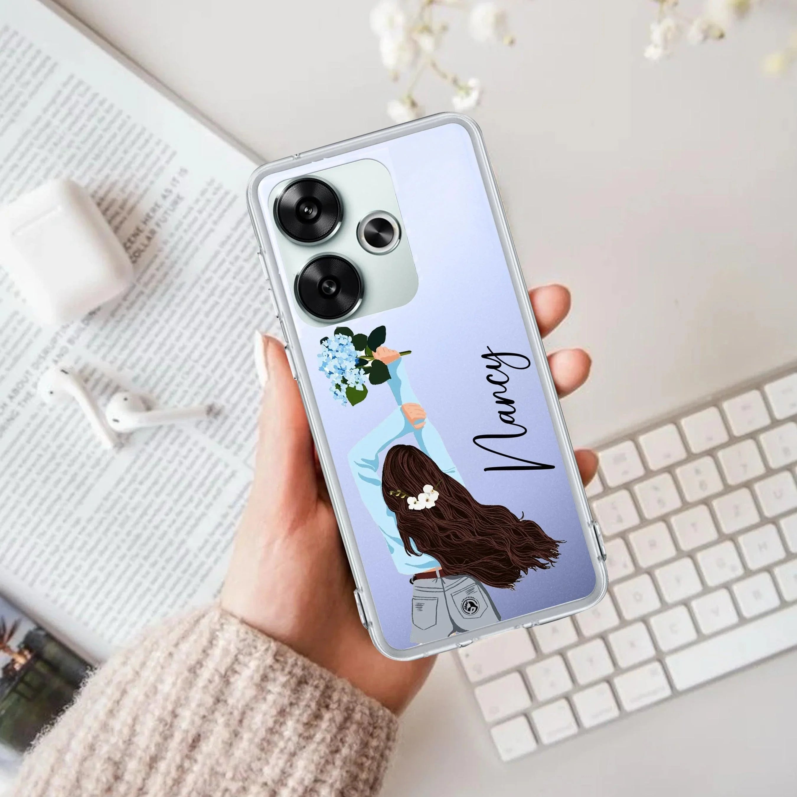 Flower Fusion Customize Transparent Silicon Case For Poco - ShopOnCliQ