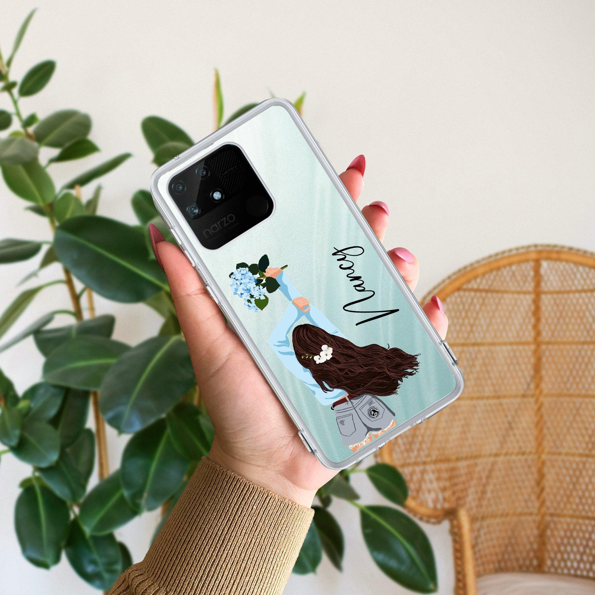 Flower Fusion Customize Transparent Silicon Case For Realme/Narzo - ShopOnCliQ