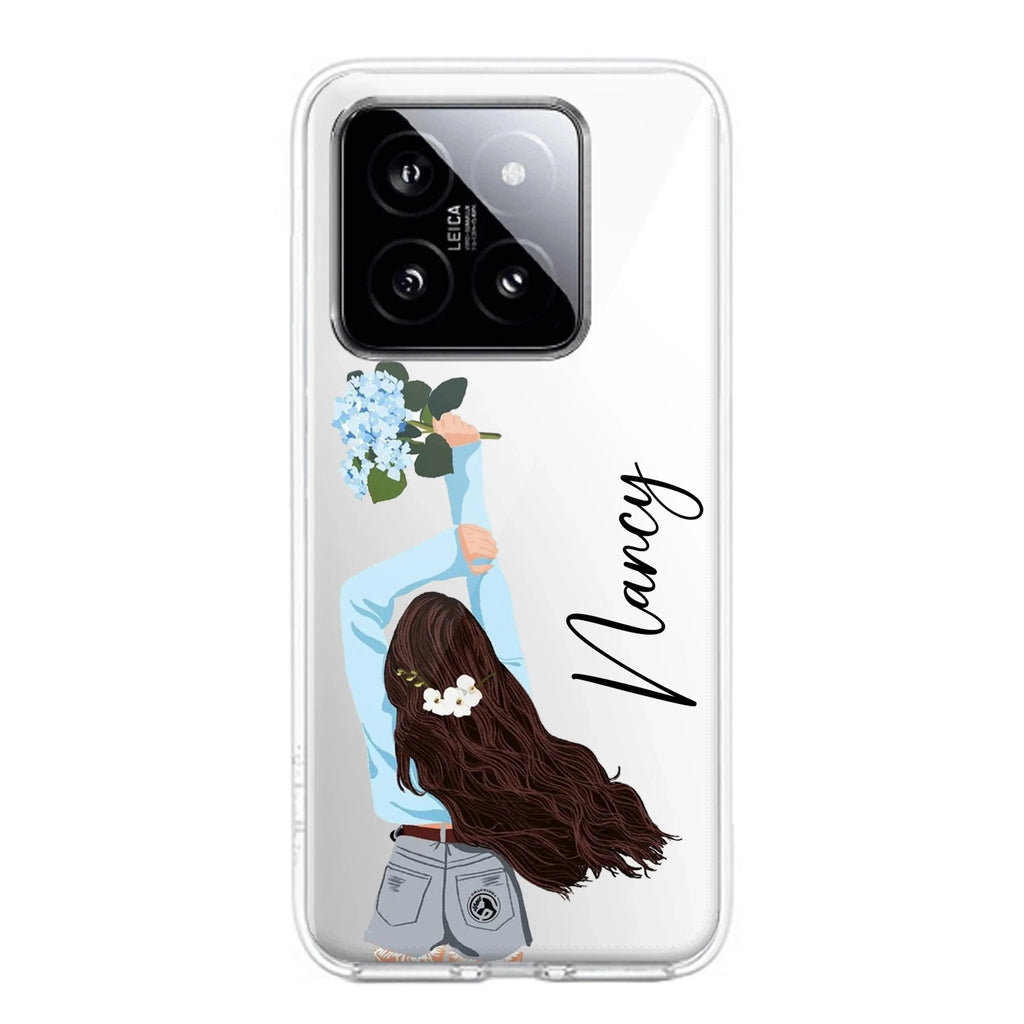 Flower Fusion Customize Transparent Silicon Case For Redmi Note 14 5G