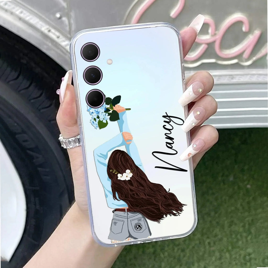 Flower Fusion Customize Transparent Silicon Case For Samsung Galaxy A05s 5G
