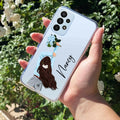 Flower Fusion Customize Transparent Silicon Case For Samsung Galaxy A73
