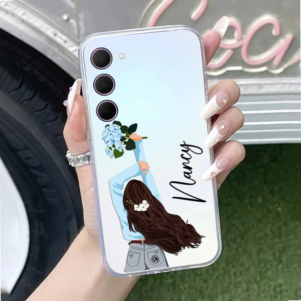 Flower Fusion Customize Anti Yellow Case For Samsung Galaxy S23 5G