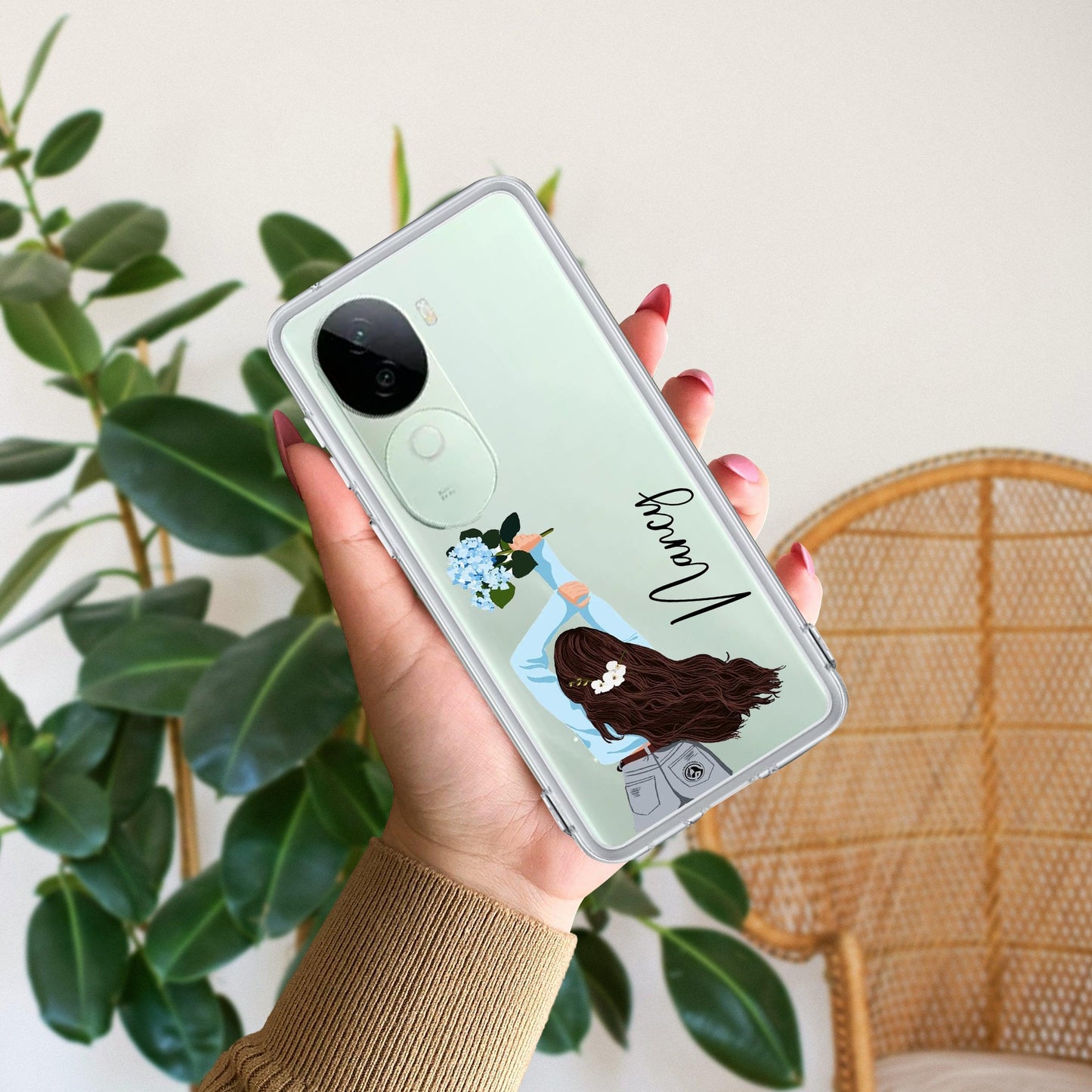 Flower Fusion Customize Transparent Silicon Case For Vivo ShopOnCliQ