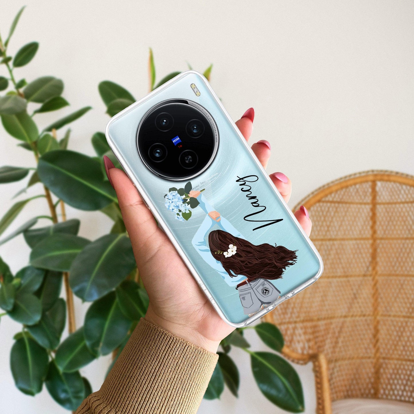 Flower Fusion Customize Transparent Silicon Case For Vivo