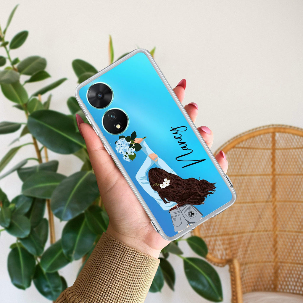 Flower Fusion Customize Transparent Silicon Case For Vivo X60 Pro