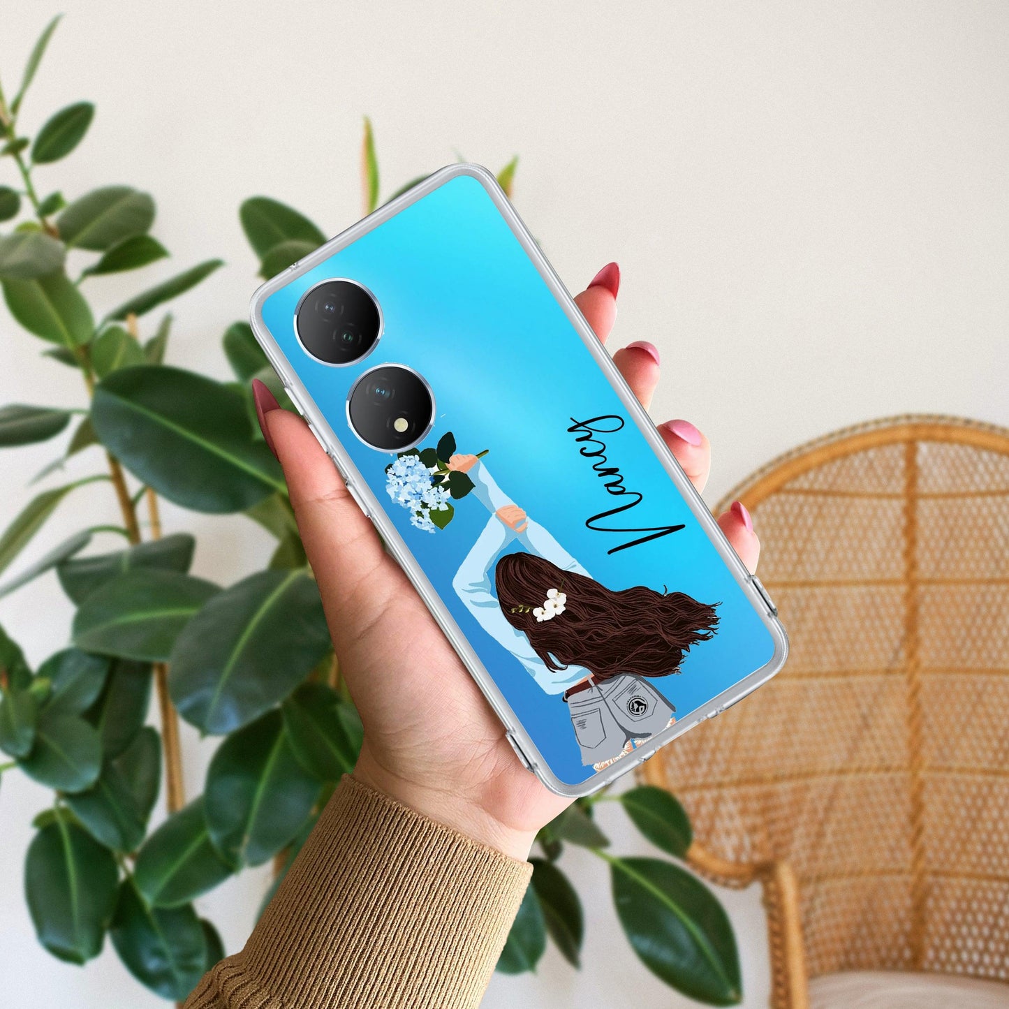 Flower Fusion Customize Transparent Silicon Case For Vivo