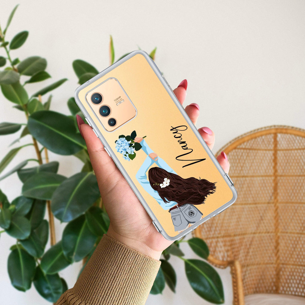 Flower Fusion Customize Transparent Silicon Case For Vivo V23 Pro 5G