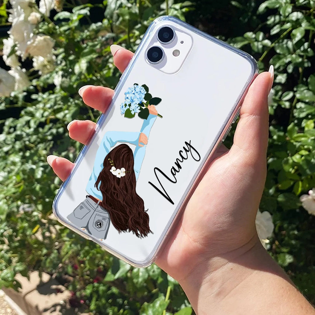 Flower Fusion Customize Transparent Silicon Case For iPhone 12 Mini