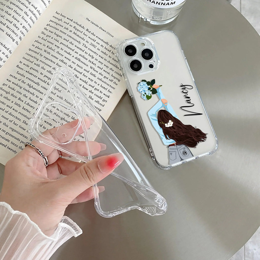 Flower Fusion Customize Transparent Silicon Case For Google Pixel 10