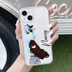Flower Fusion Customize Anti Yellow Clear Case For iPhone 14 Plus