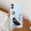 Flower Fusion Customize Transparent Silicon Case For iPhone 17