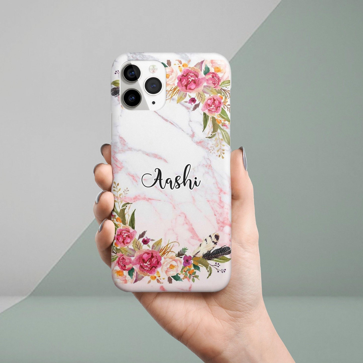 Flower Print Customized Back Cover ShopOnCliQ