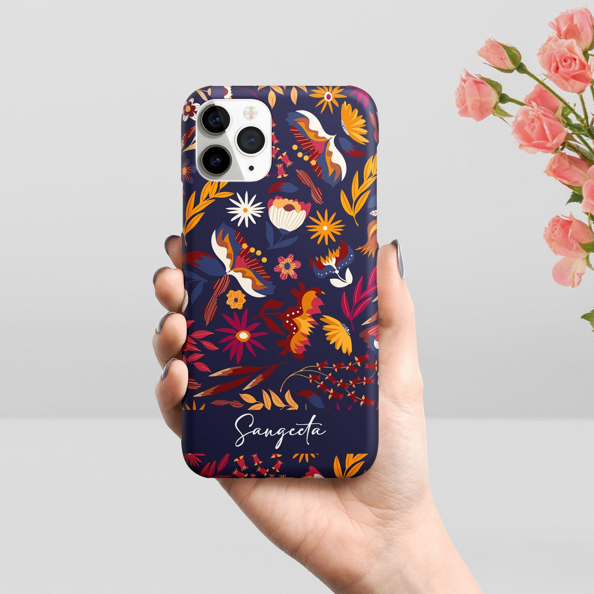 Flower Print Matte Phone Case Cover ShopOnCliQ