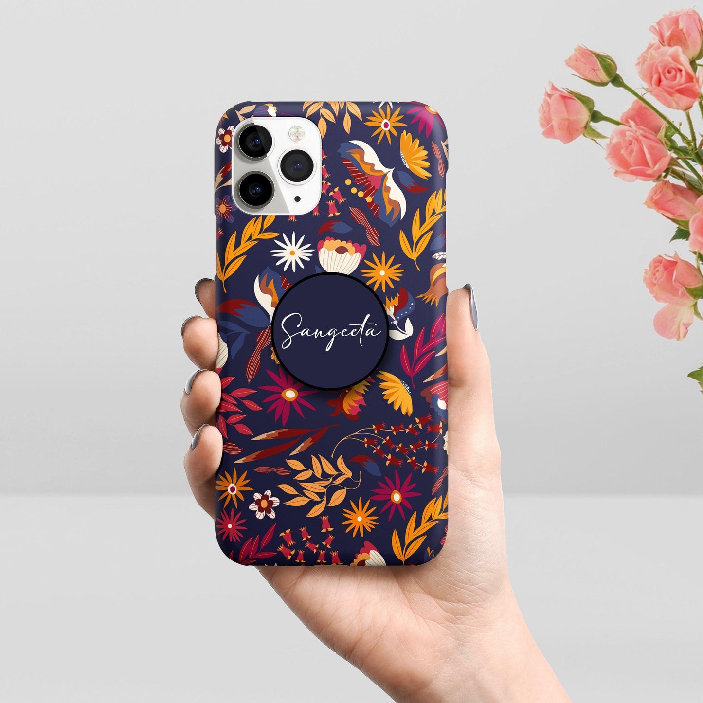 Flower Print Matte Phone Case Cover ShopOnCliQ