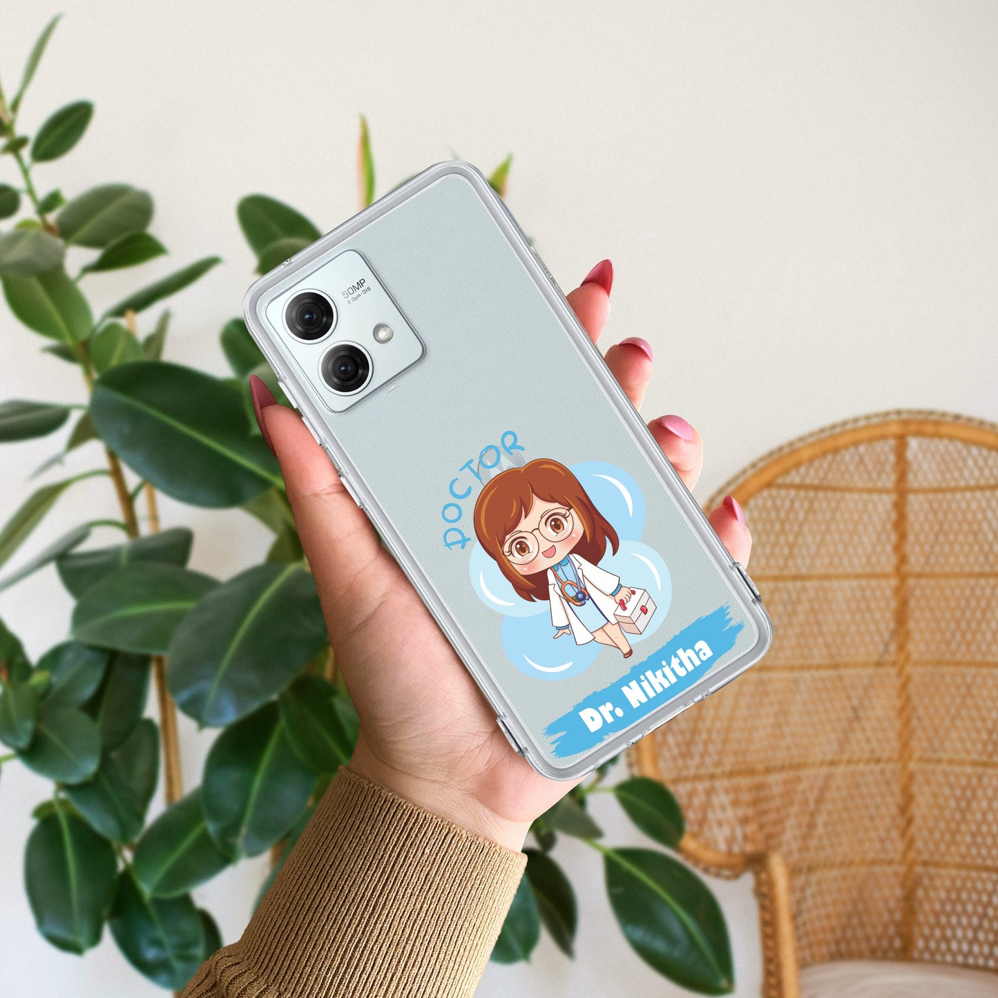 Future Doctor Customize Transparent Silicon Case For Motorola ShopOnCliQ