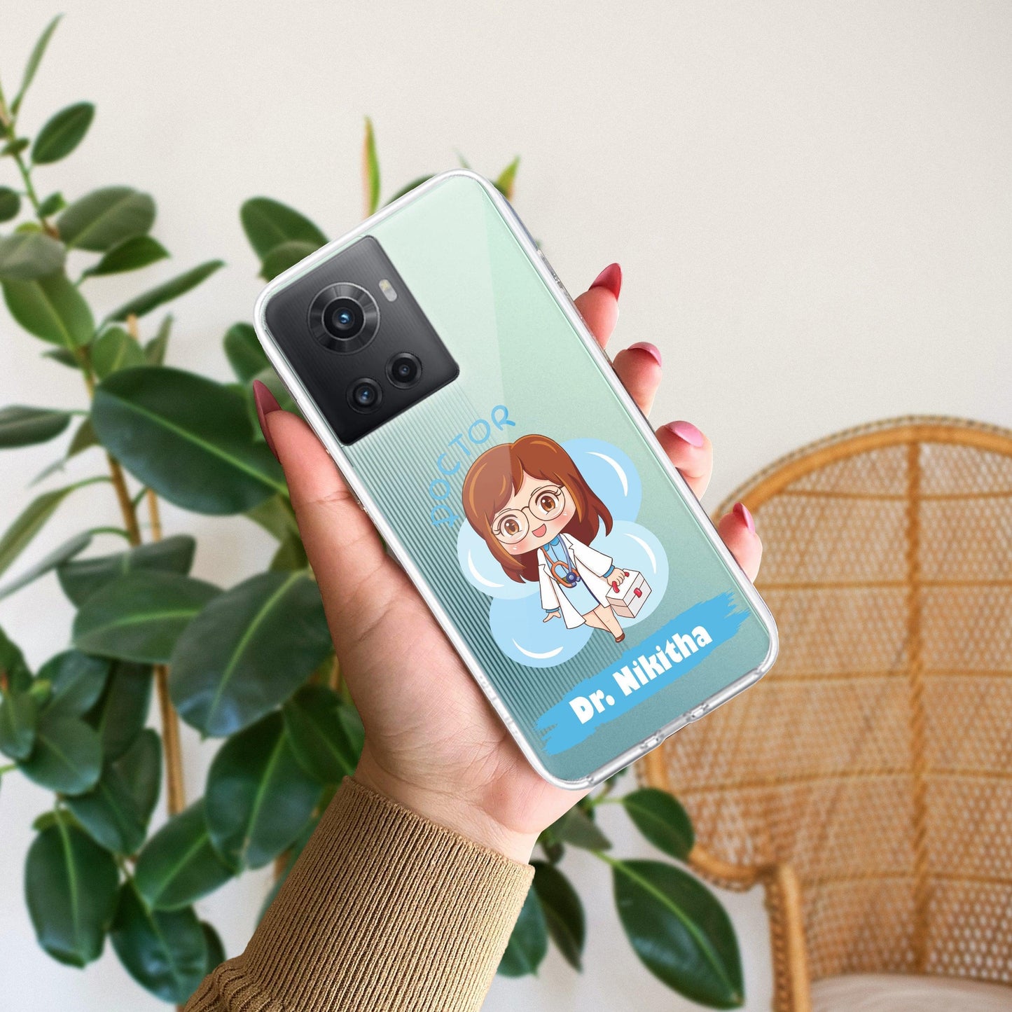 Future Doctor Customize Transparent Silicon Case For OnePlus