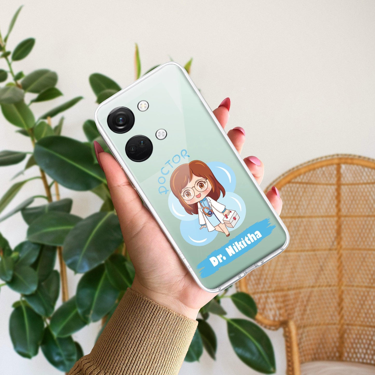 Future Doctor Customize Transparent Silicon Case For OnePlus