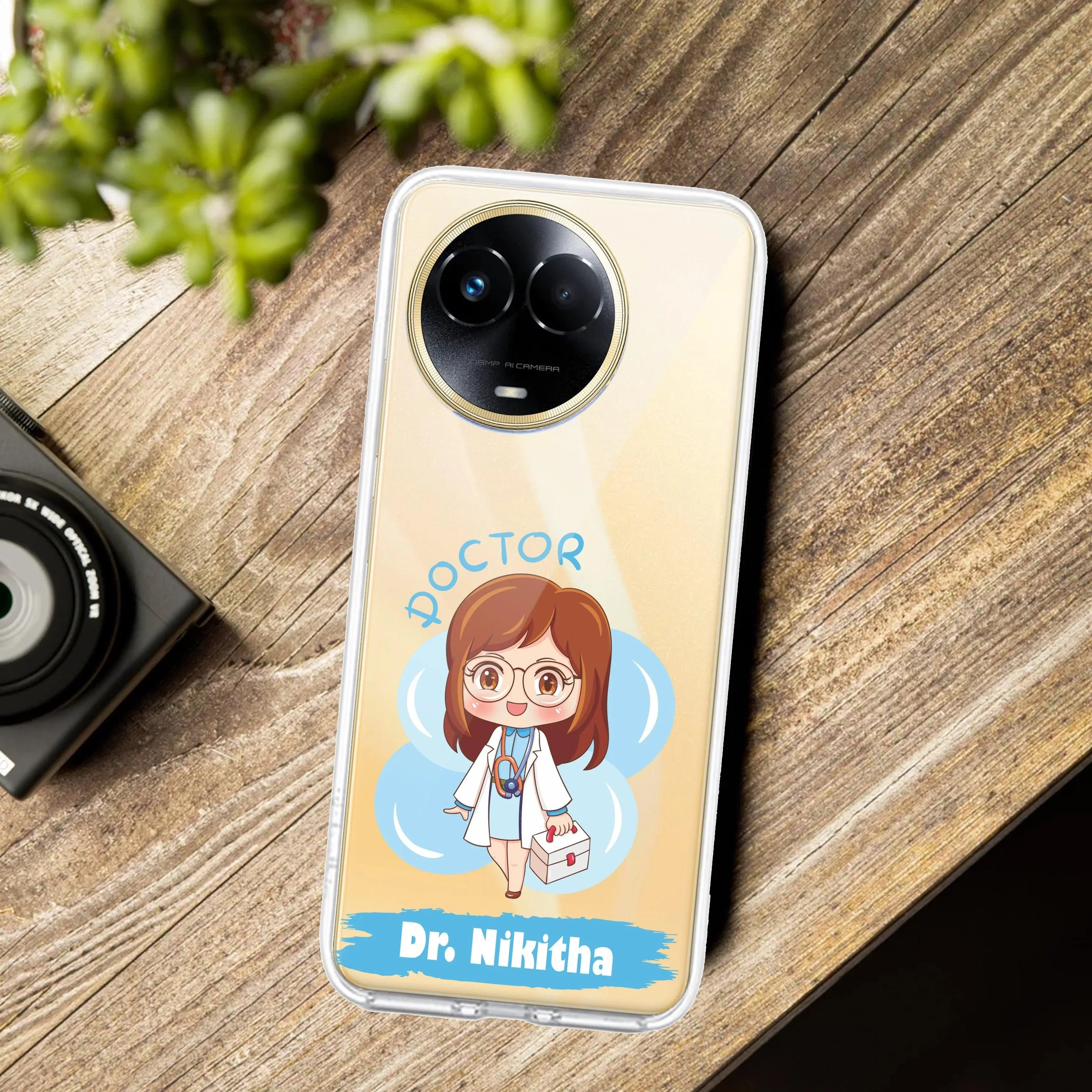 Future Doctor Customize Transparent Silicon Case For Realme 8i / Realme Narzo 50