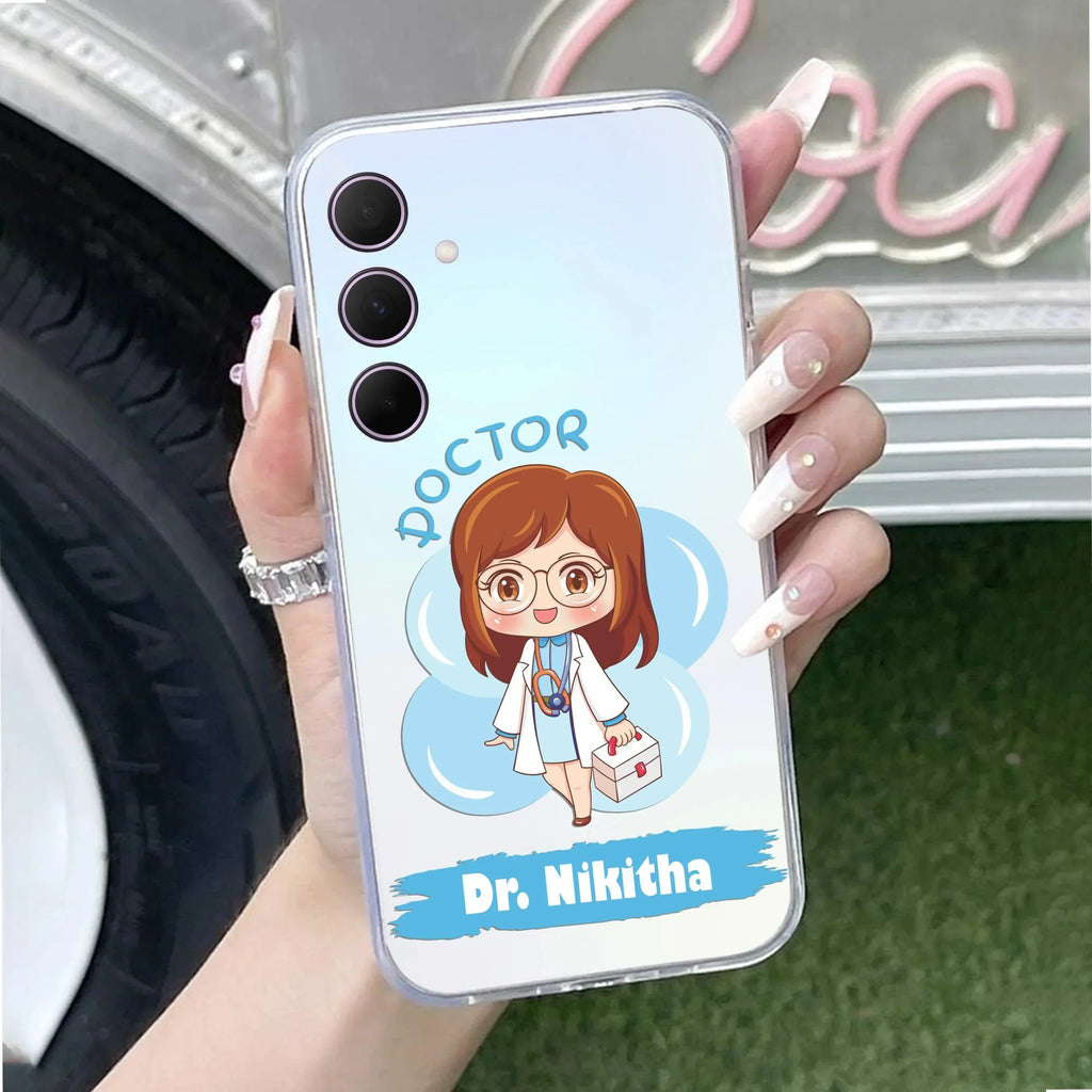 Future Doctor Customize Transparent Silicon Case For Samsung Galaxy M32 5G
