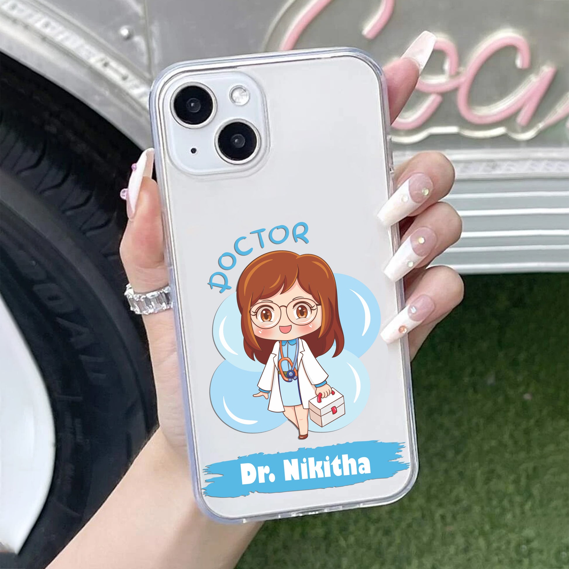 Future Doctor Customize Transparent Silicon Case For iPhone ShopOnCliQ