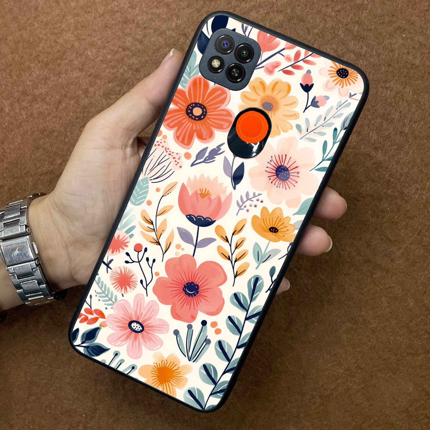 Garden of Delights Glass Case Cover For Redmi/Xiaomi