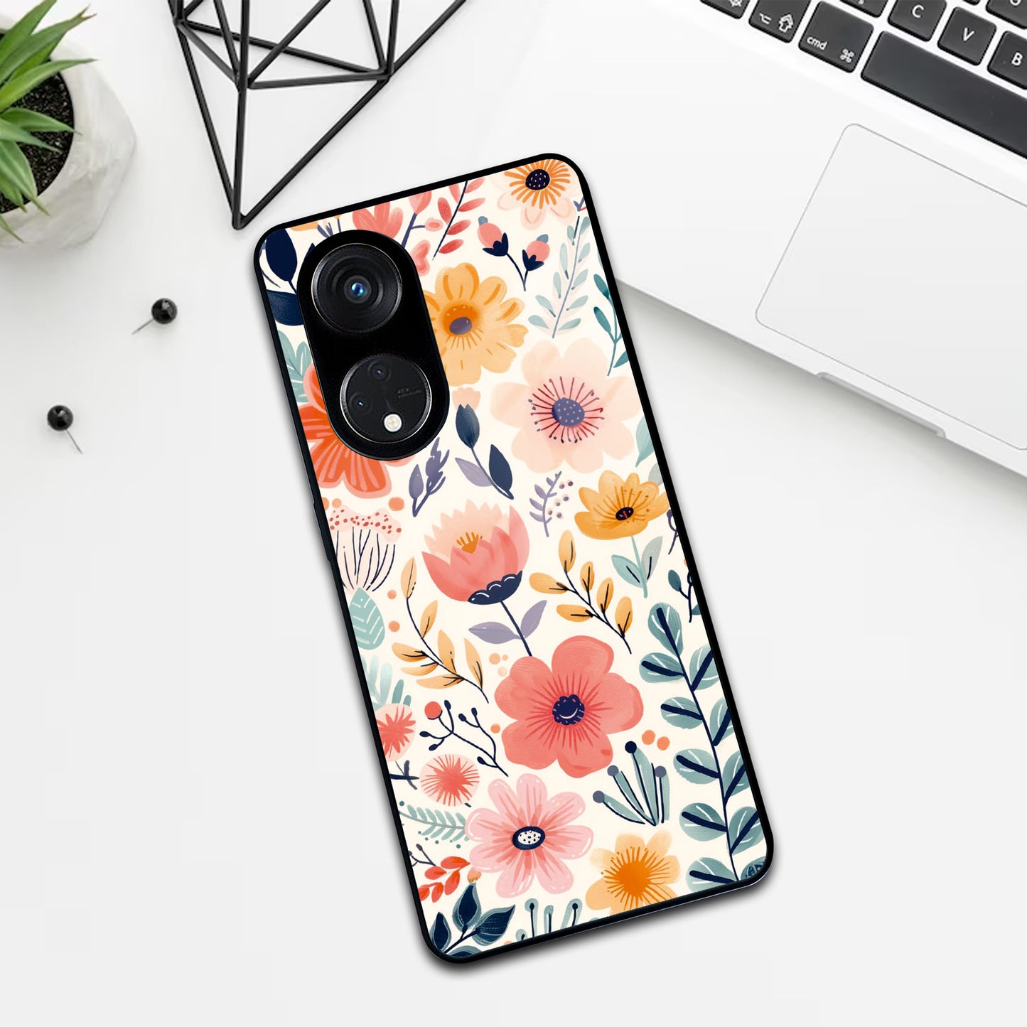 Garden of Delights Glass Case Cover For for Oppo ShopOnCliQ