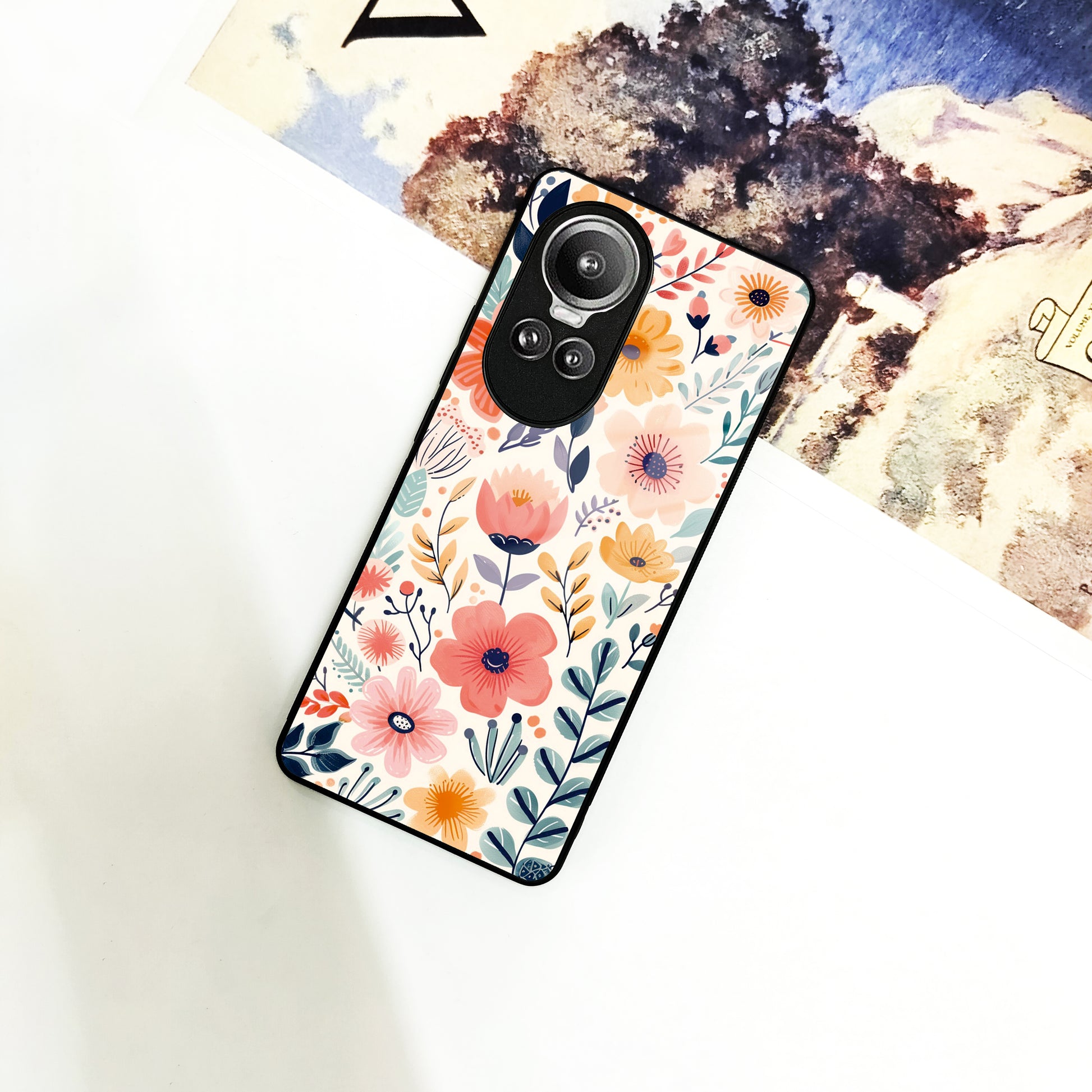 Garden of Delights Glass Case Cover For for Oppo ShopOnCliQ