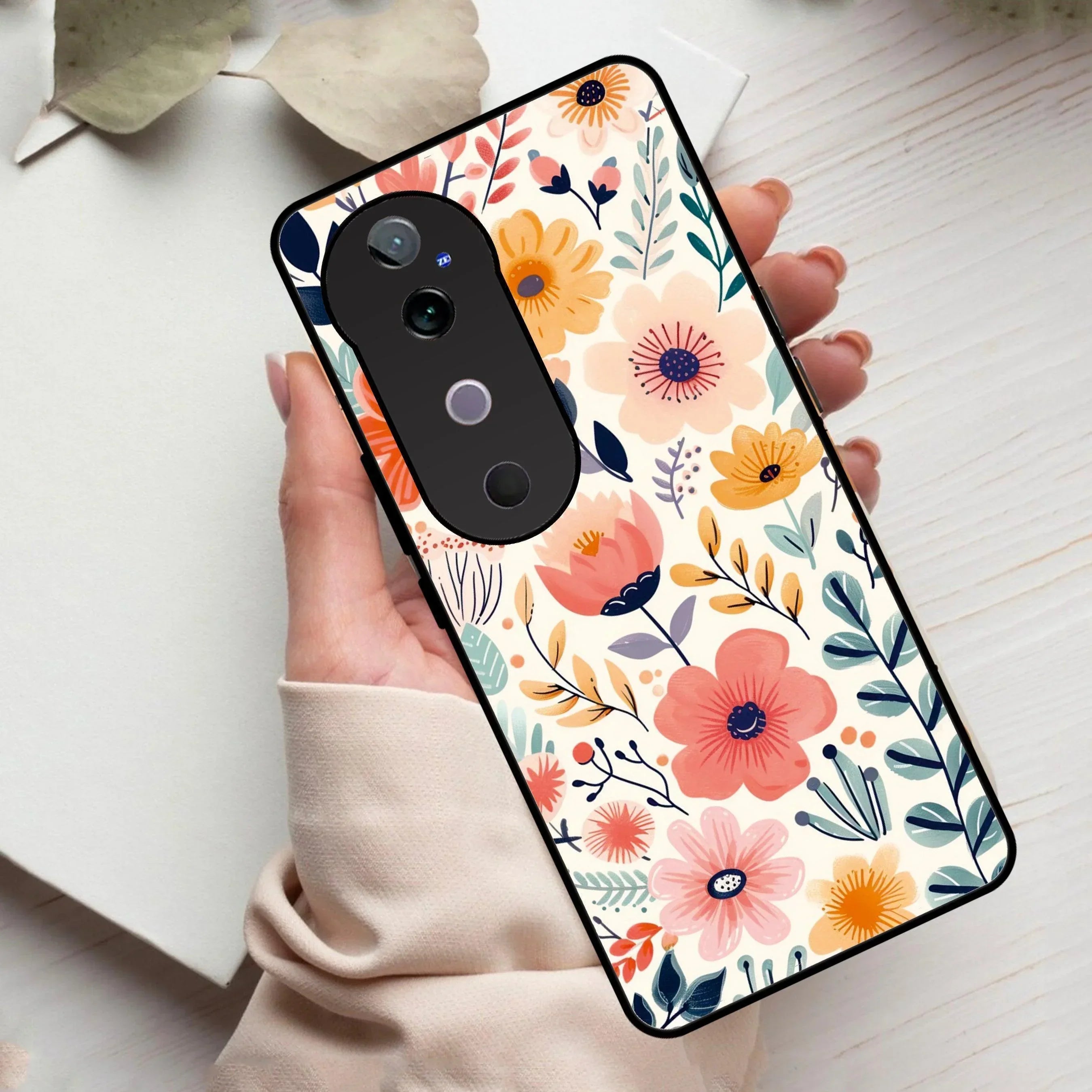 Garden of Delights Glass Case Cover For Vivo - ShopOnCliQ