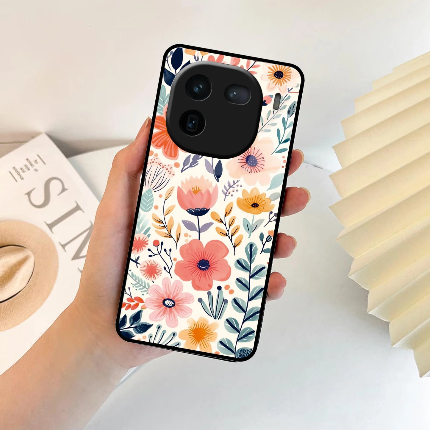 Garden of Delights Glass Case Cover For iQOO - ShopOnCliQ