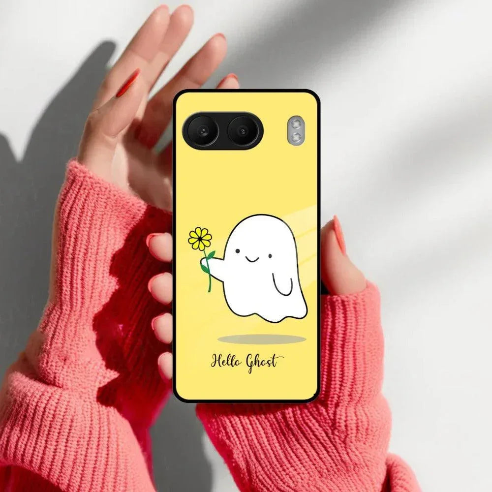 Ghost With Flower Glass Case Cover For OnePlus - ShopOnCliQ