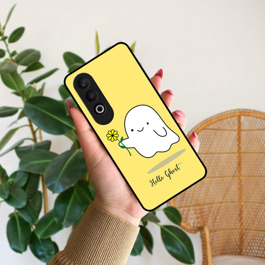 Ghost With Flower Glass Case Cover For OnePlus