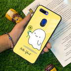Ghost With Flower Glass Case Cover For Oppo - ShopOnCliQ