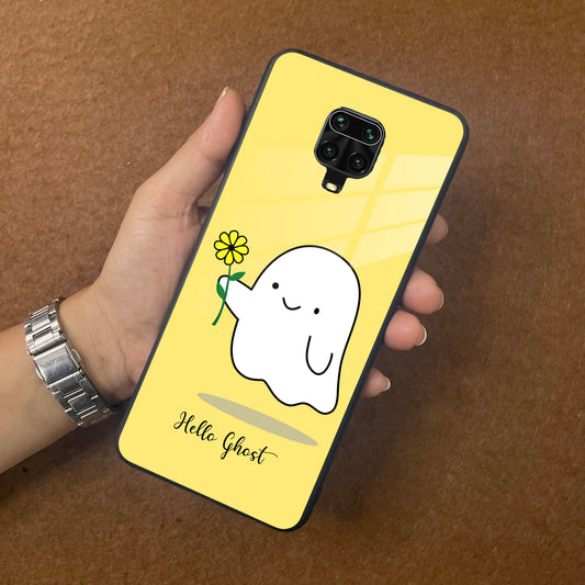 Ghost With Flower Glass Case Cover For Poco ShopOnCliQ