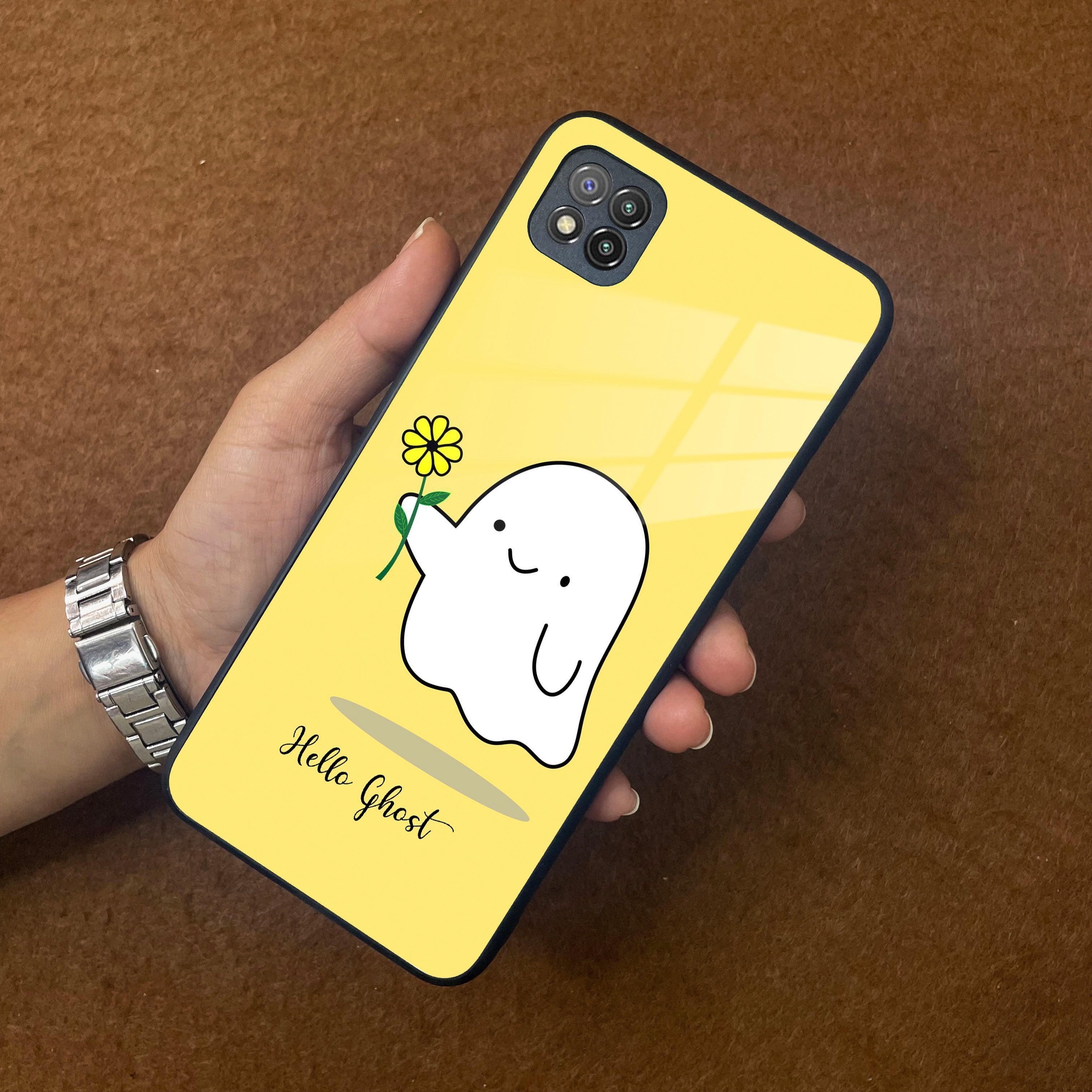 Ghost With Flower Glass Case Cover For Poco - ShopOnCliQ