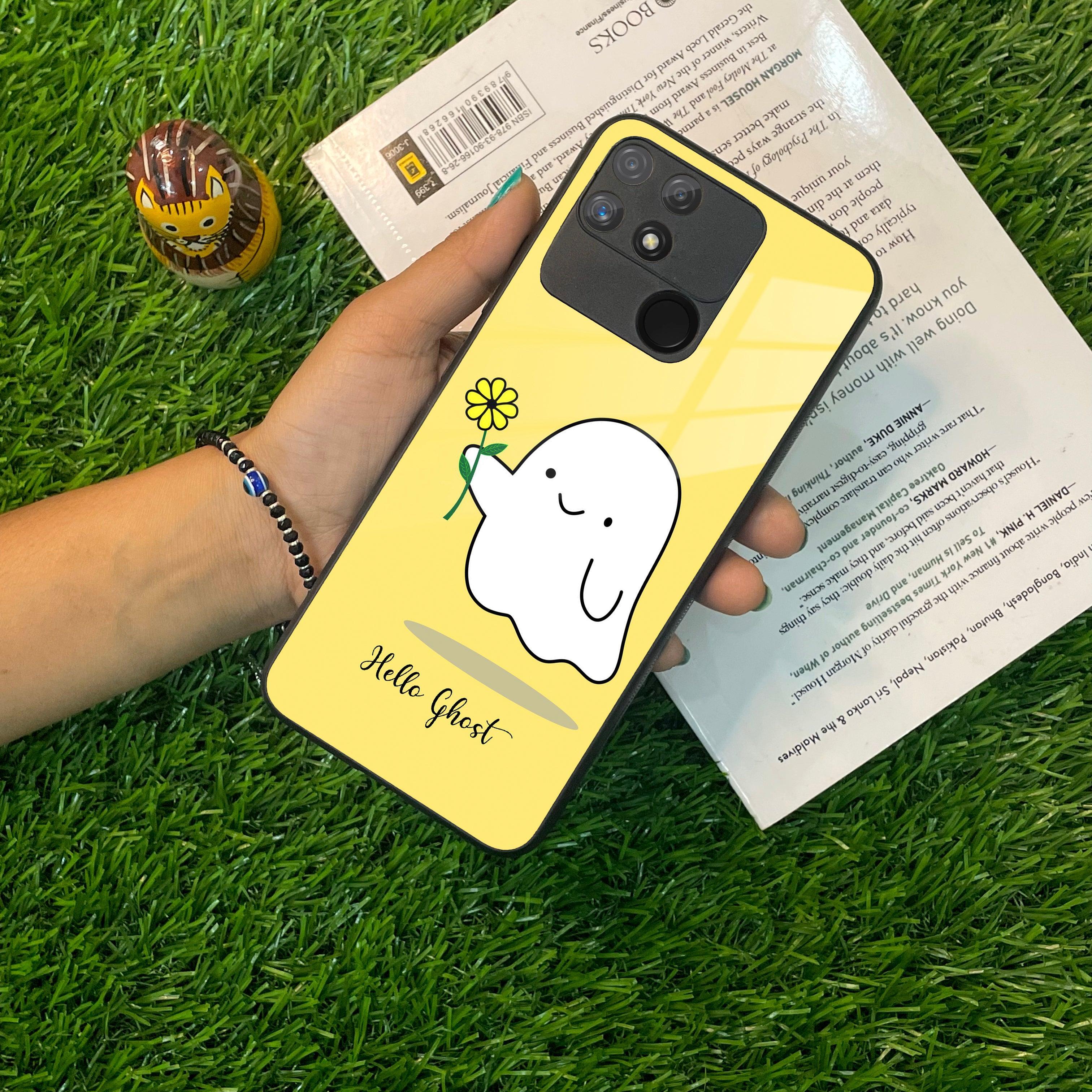 Ghost With Flower Glass Case Cover For Realme/Narzo - ShopOnCliQ