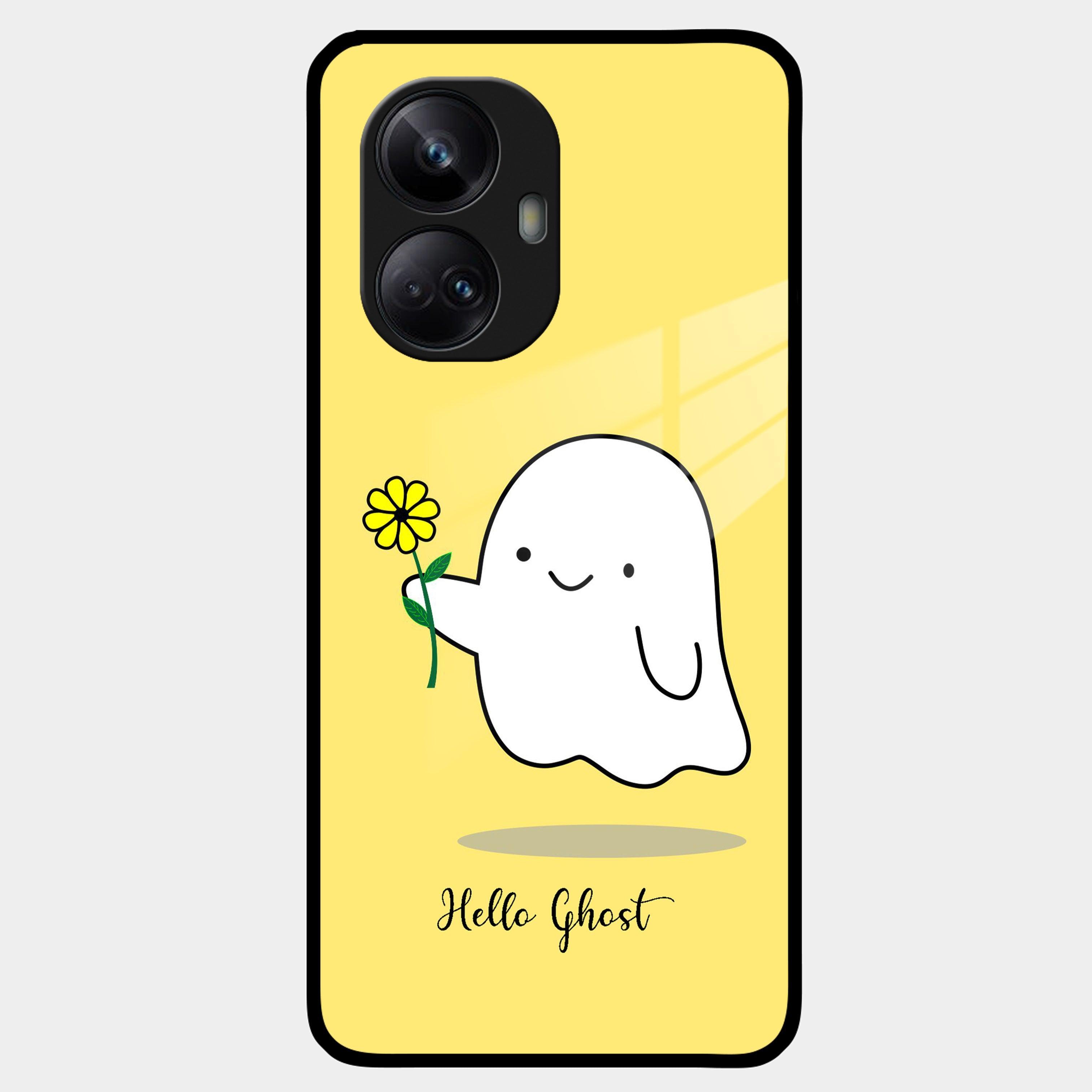 Ghost With Flower Glass Case Cover For Realme/Narzo - ShopOnCliQ