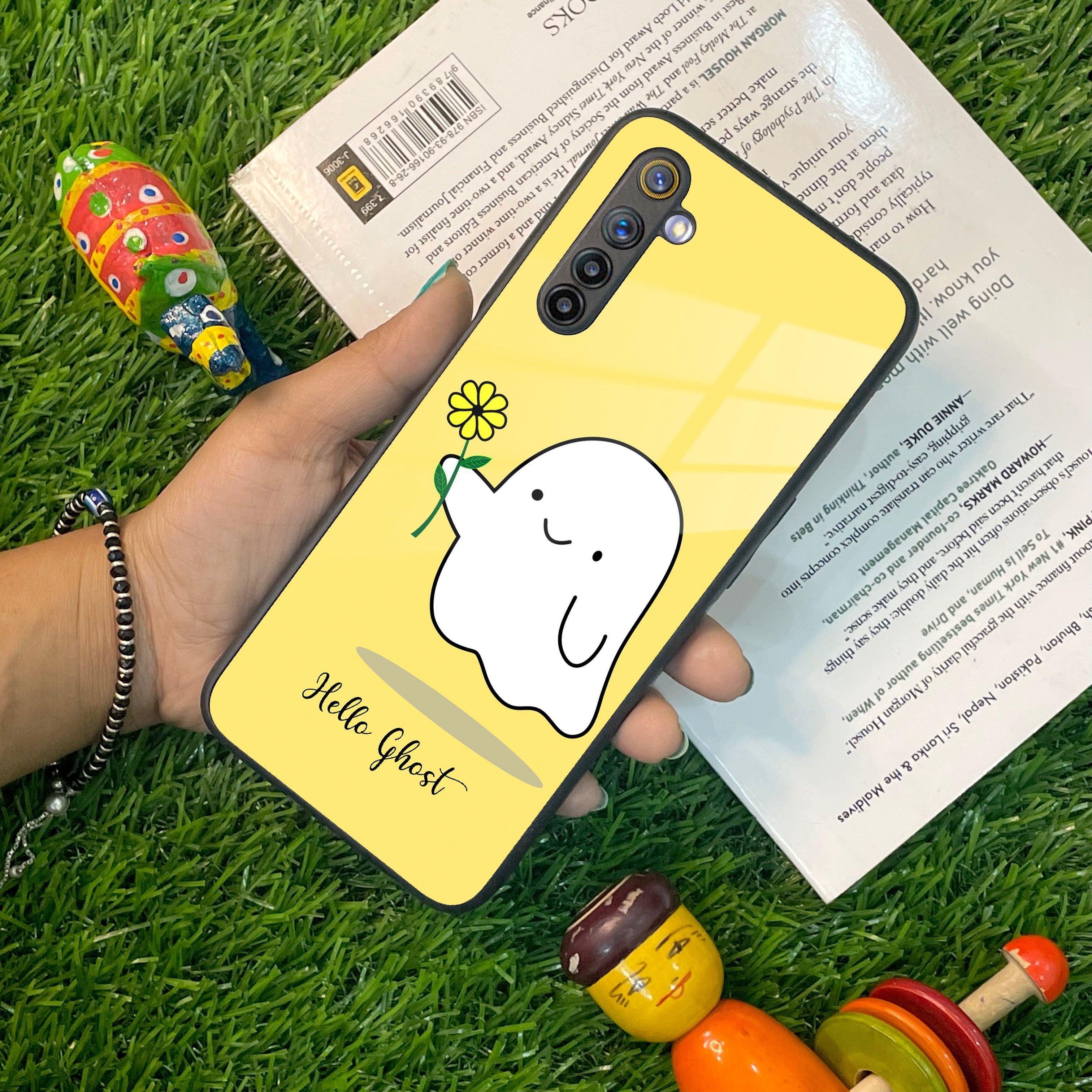 Ghost With Flower Glass Case Cover For Realme/Narzo - ShopOnCliQ