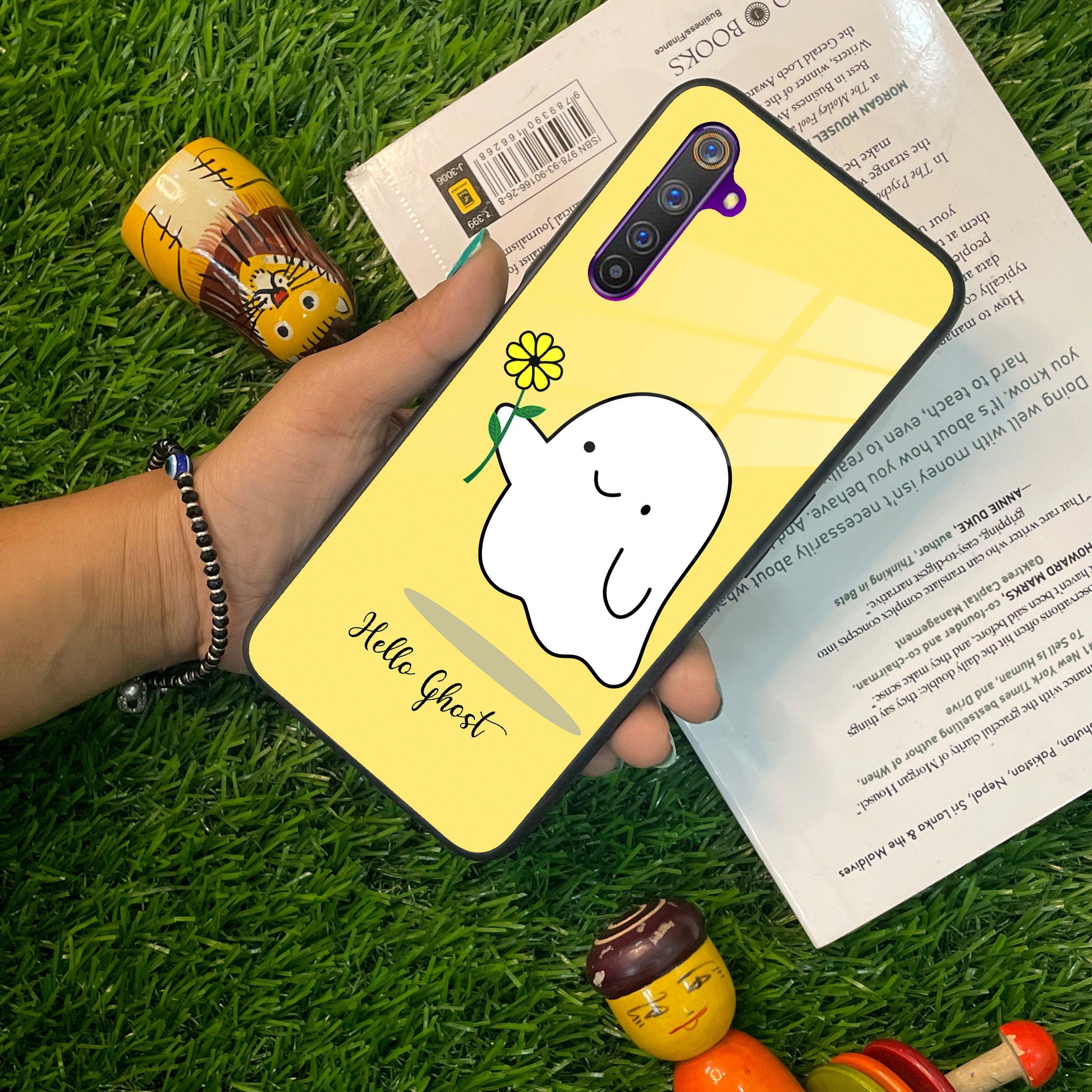 Ghost With Flower Glass Case Cover For Realme/Narzo - ShopOnCliQ