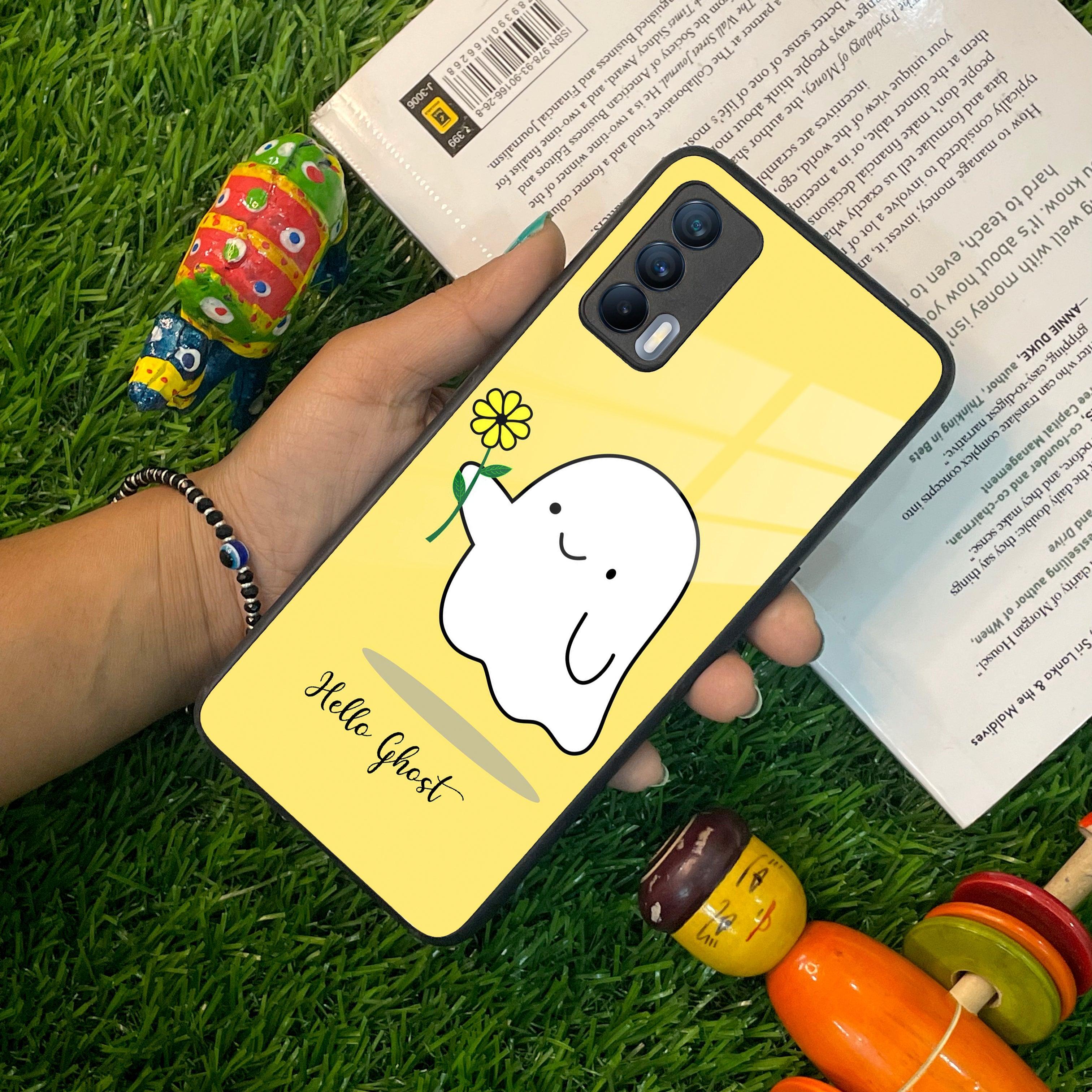 Ghost With Flower Glass Case Cover For Realme/Narzo - ShopOnCliQ
